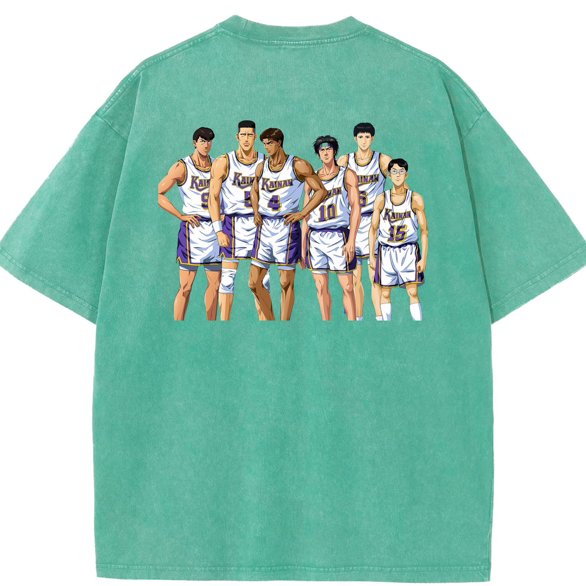 （画像用） SLAM DUNK／スラムダンク 綿100% ヴィンテージ風 半袖Tシャツ（背面プリント）